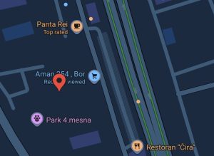 Lokacija smeštaja za radnike u Boru
