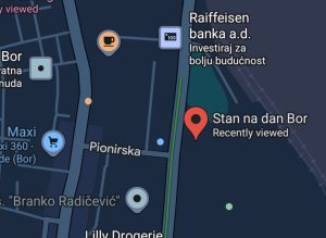 Lokacija stana na dan u Boru